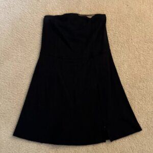 Black mini dress with built in romper